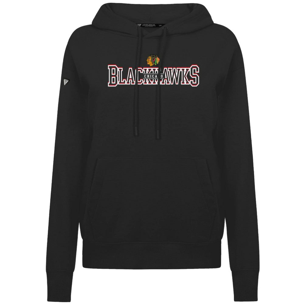 Chicago Blackhawks Levelwear Women's Adorn Journey Pullover Hoodie - Black | US 203146104