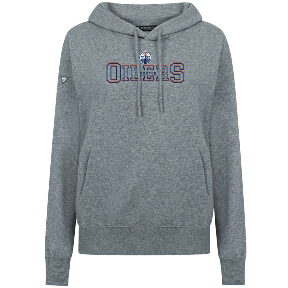 Edmonton Oilers Levelwear Women's Adorn Journey Pullover Hoodie - Gray | US 203146108