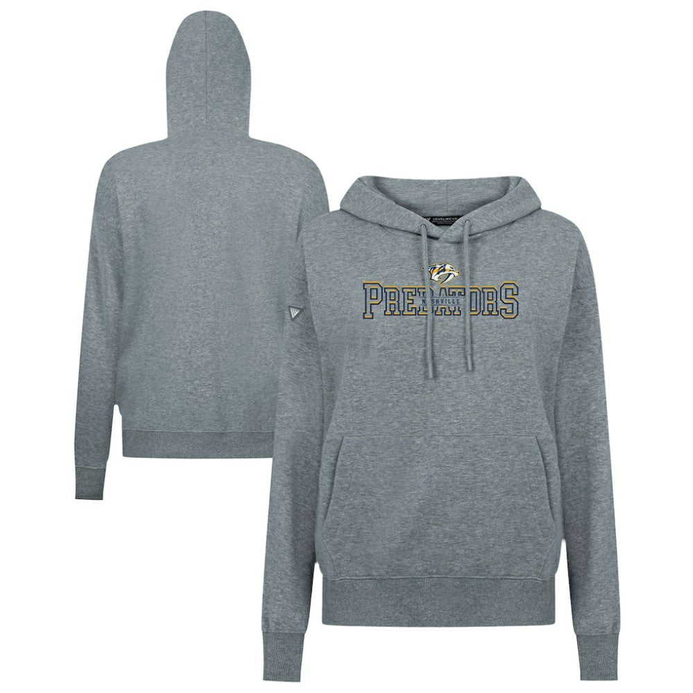 Nashville Predators Levelwear Women's Adorn Journey Pullover Hoodie - Gray | US 203146111