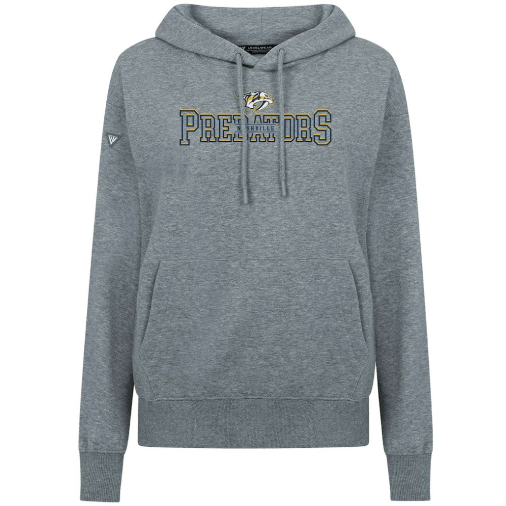Nashville Predators Levelwear Women's Adorn Journey Pullover Hoodie - Gray | US 203146111