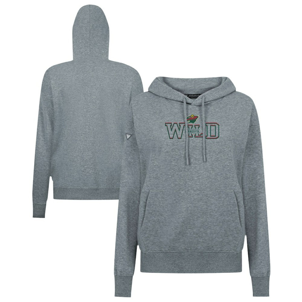 Minnesota Wild Levelwear Women's Adorn Journey Pullover Hoodie - Gray | US 203146115