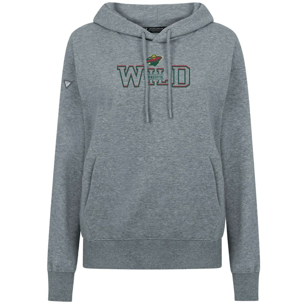 Minnesota Wild Levelwear Women's Adorn Journey Pullover Hoodie - Gray | US 203146115