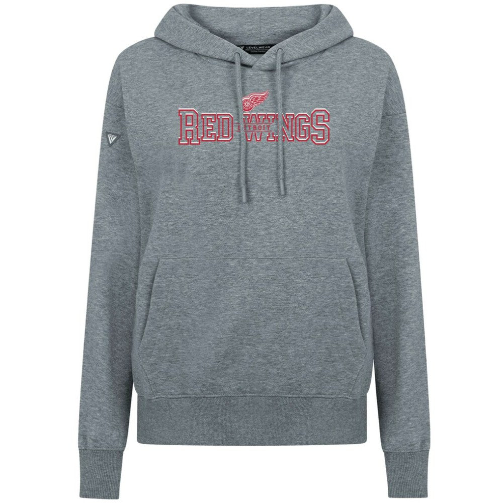 Detroit Red Wings Levelwear Women's Adorn Journey Pullover Hoodie - Gray | US 203146129