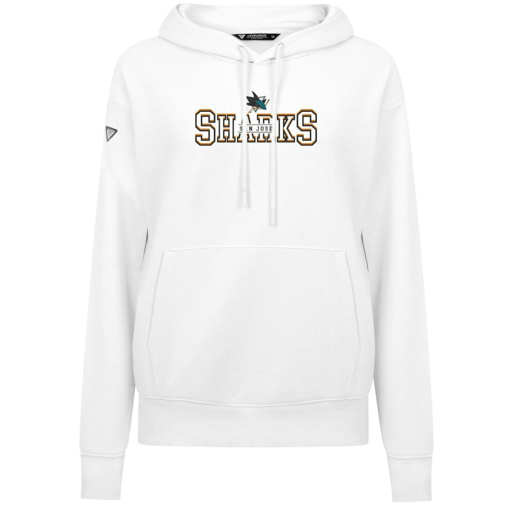 San Jose Sharks Levelwear Women's Adorn Journey Pullover Hoodie - White | US 203146139