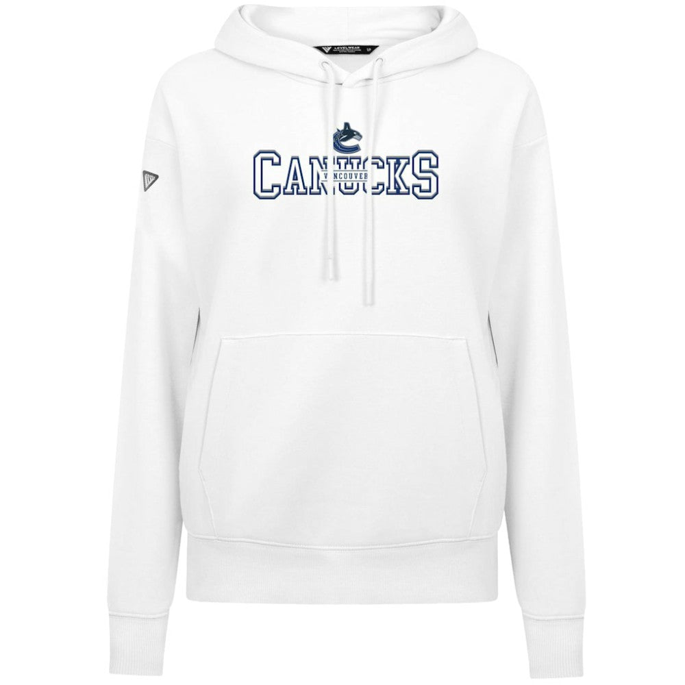 Vancouver Canucks Levelwear Women's Adorn Journey Pullover Hoodie - White | US 203146152
