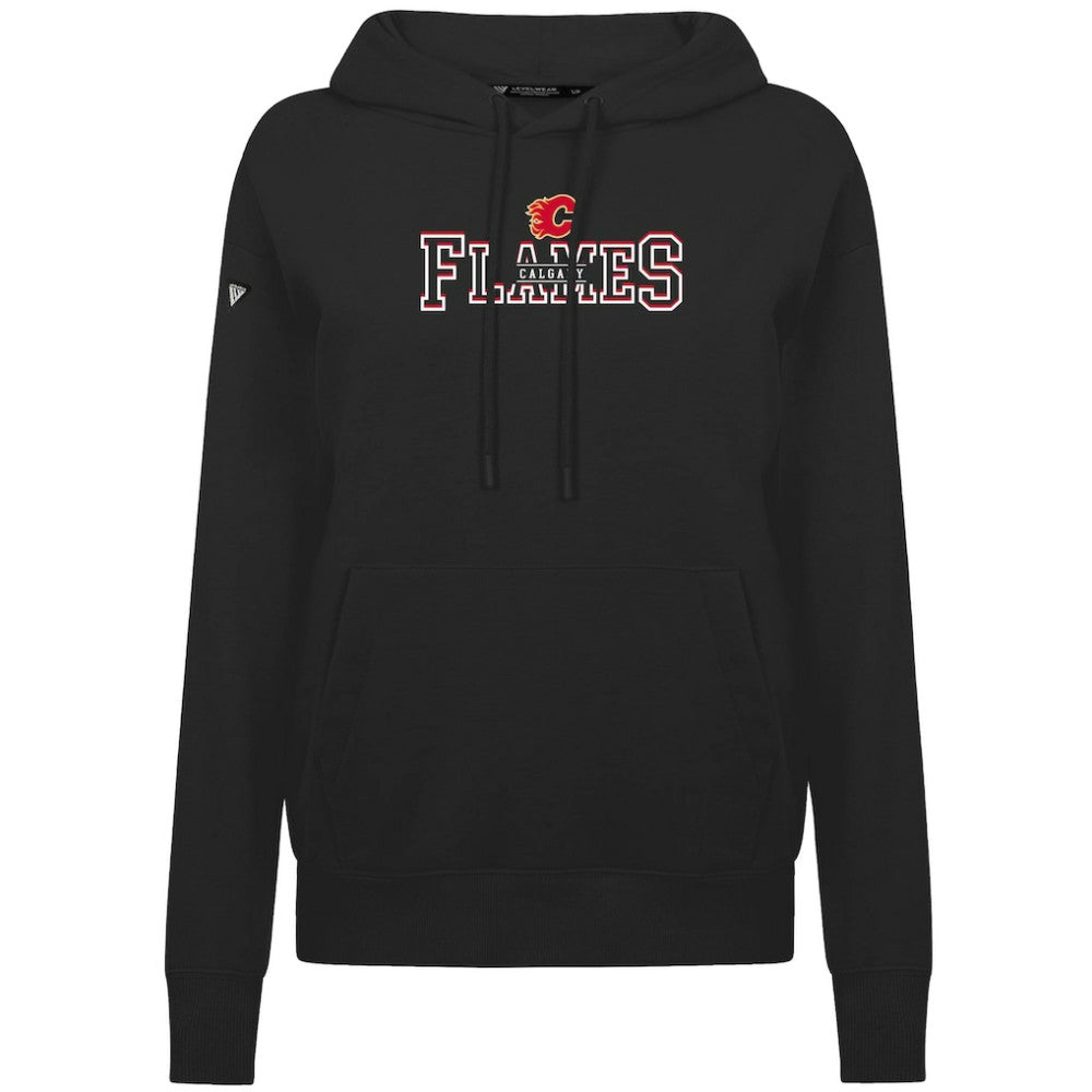 Calgary Flames Levelwear Women's Adorn Journey Pullover Hoodie - Black | US 203146157
