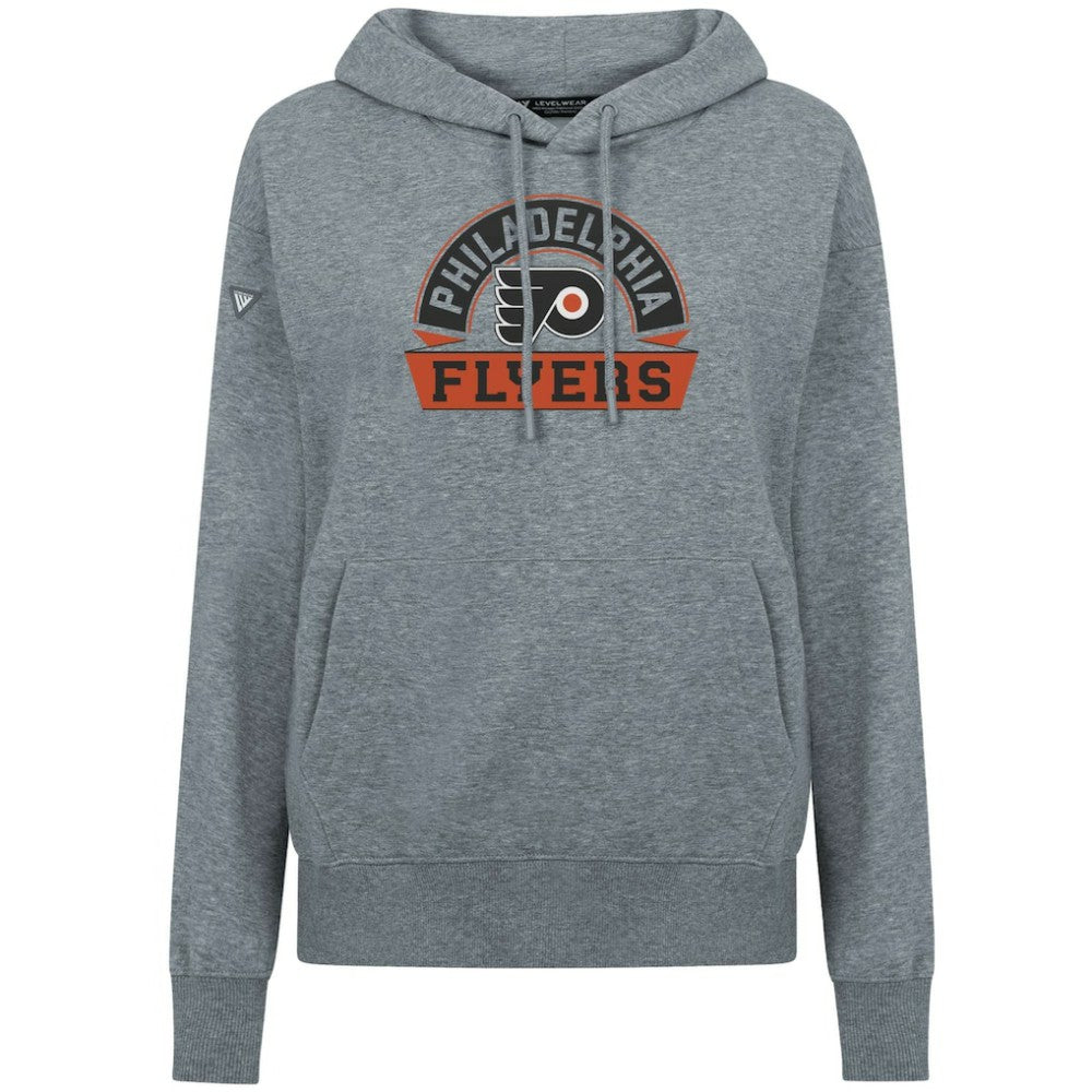 Philadelphia Flyers Levelwear Women's Adorn Banner Arch Pullover Hoodie - Gray | US 203146167