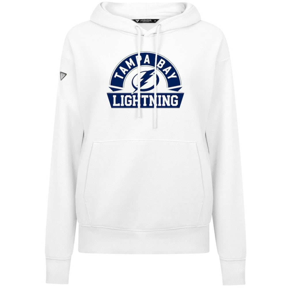 Tampa Bay Lightning Levelwear Women's Adorn Banner Arch Pullover Hoodie - White | US 203146169