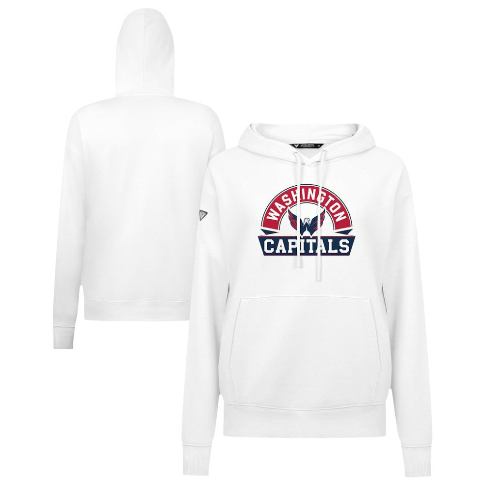 Washington Capitals Levelwear Women's Adorn Banner Arch Pullover Hoodie - White | US 203146171