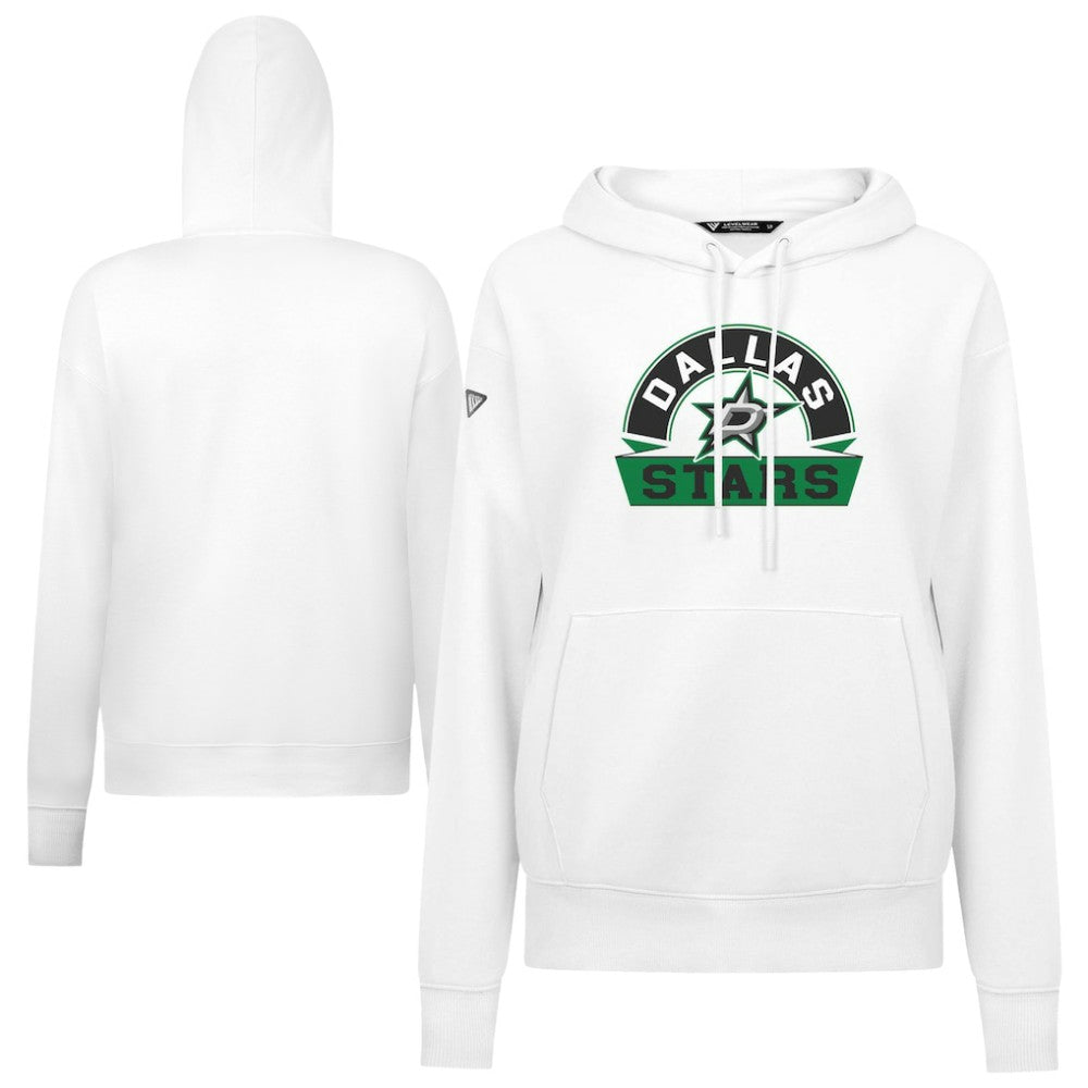 Dallas Stars Levelwear Women's Adorn Banner Arch Pullover Hoodie - White | US 203146173