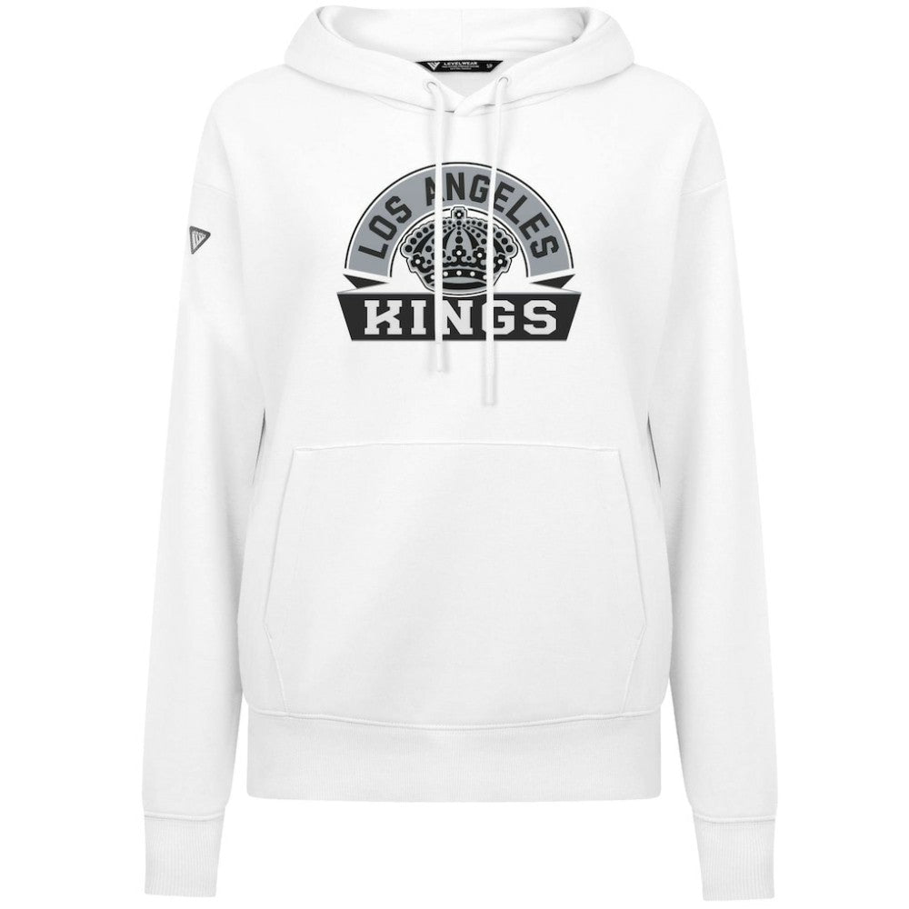 Los Angeles Kings Levelwear Women's Adorn Banner Arch Pullover Hoodie - White | US 203146175