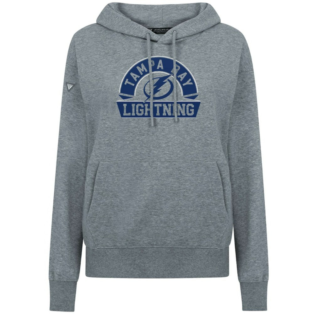 Tampa Bay Lightning Levelwear Women's Adorn Banner Arch Pullover Hoodie - Gray | US 203146179