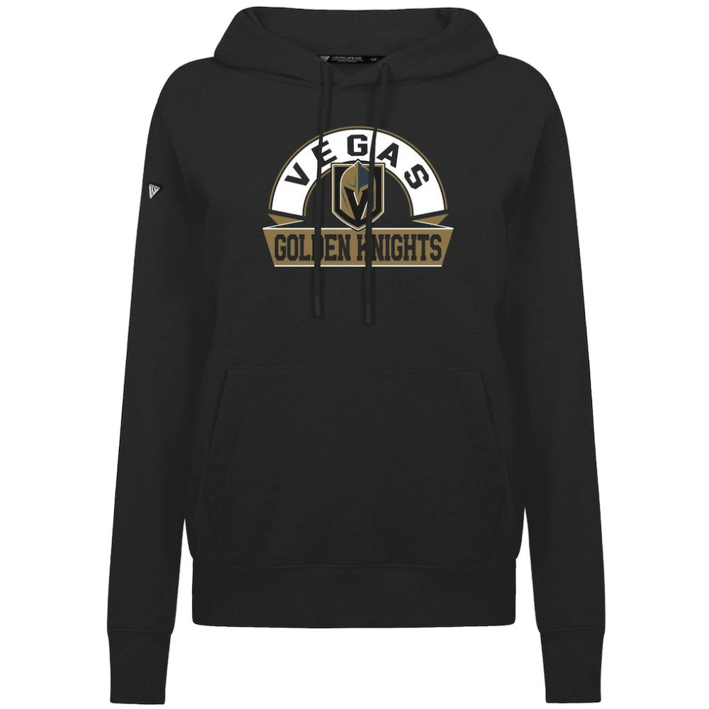 Vegas Golden Knights Levelwear Women's Adorn Banner Arch Pullover Hoodie - Black | US 203146180