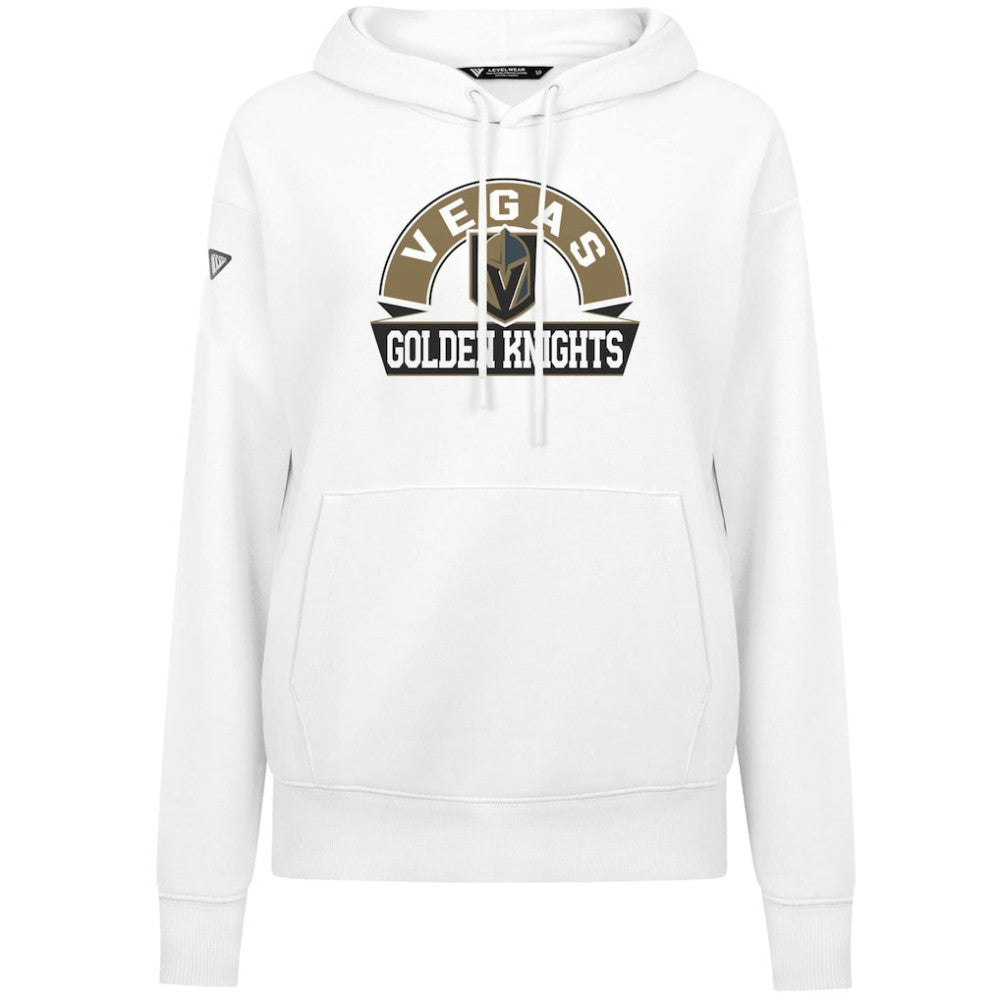 Vegas Golden Knights Levelwear Women's Adorn Banner Arch Pullover Hoodie - White | US 203146182
