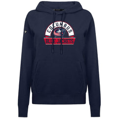 Columbus Blue Jackets Levelwear Women's Adorn Banner Arch Pullover Hoodie - Navy | US 203146184