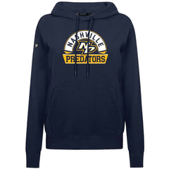 Nashville Predators Levelwear Women's Adorn Banner Arch Pullover Hoodie - Navy | US 203146187