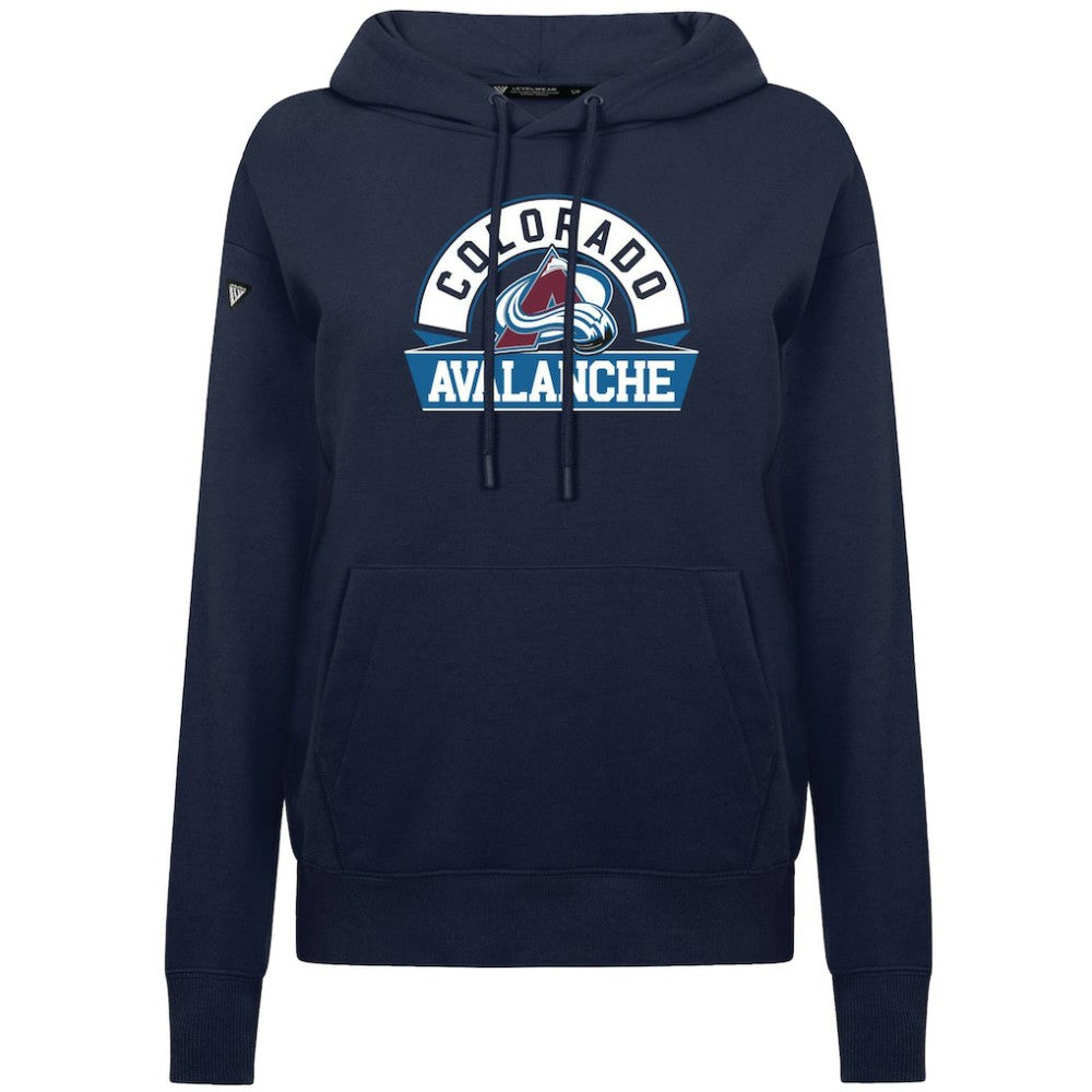 Colorado Avalanche Levelwear Women's Adorn Banner Arch Pullover Hoodie - Navy | US 203146188