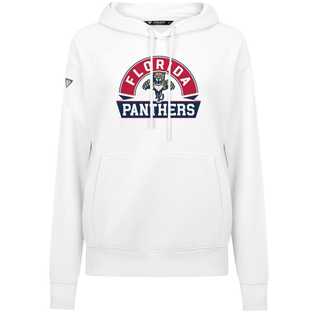 Florida Panthers Levelwear Women's Adorn Banner Arch Pullover Hoodie - White | US 203146194