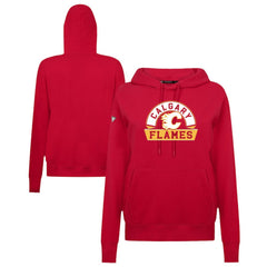 Calgary Flames Levelwear Women's Adorn Banner Arch Pullover Hoodie - Red | US 203146198