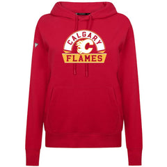 Calgary Flames Levelwear Women's Adorn Banner Arch Pullover Hoodie - Red | US 203146198