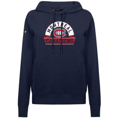 Montreal Canadiens Levelwear Women's Adorn Banner Arch Pullover Hoodie - Navy | US 203146199