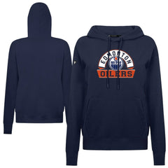 Edmonton Oilers Levelwear Women's Adorn Banner Arch Pullover Hoodie - Navy | US 203146200