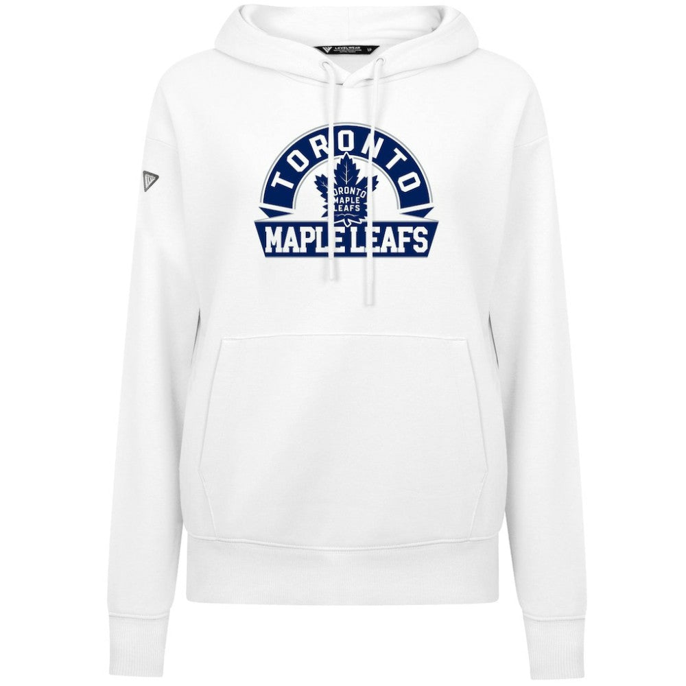 Toronto Maple Leafs Levelwear Women's Adorn Banner Arch Pullover Hoodie - White | US 203146203