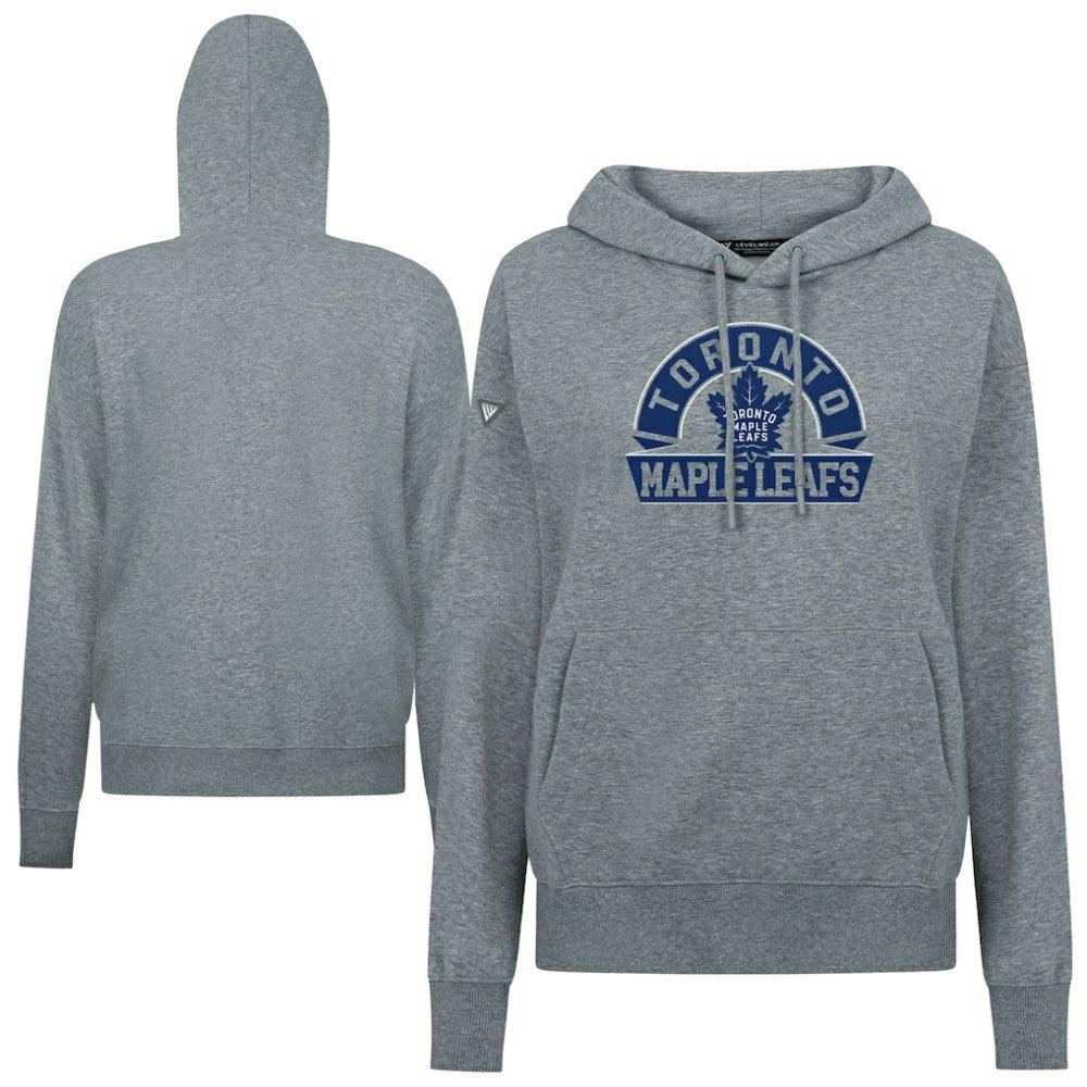 Toronto Maple Leafs Levelwear Women's Adorn Banner Arch Pullover Hoodie - Gray | US 203146206