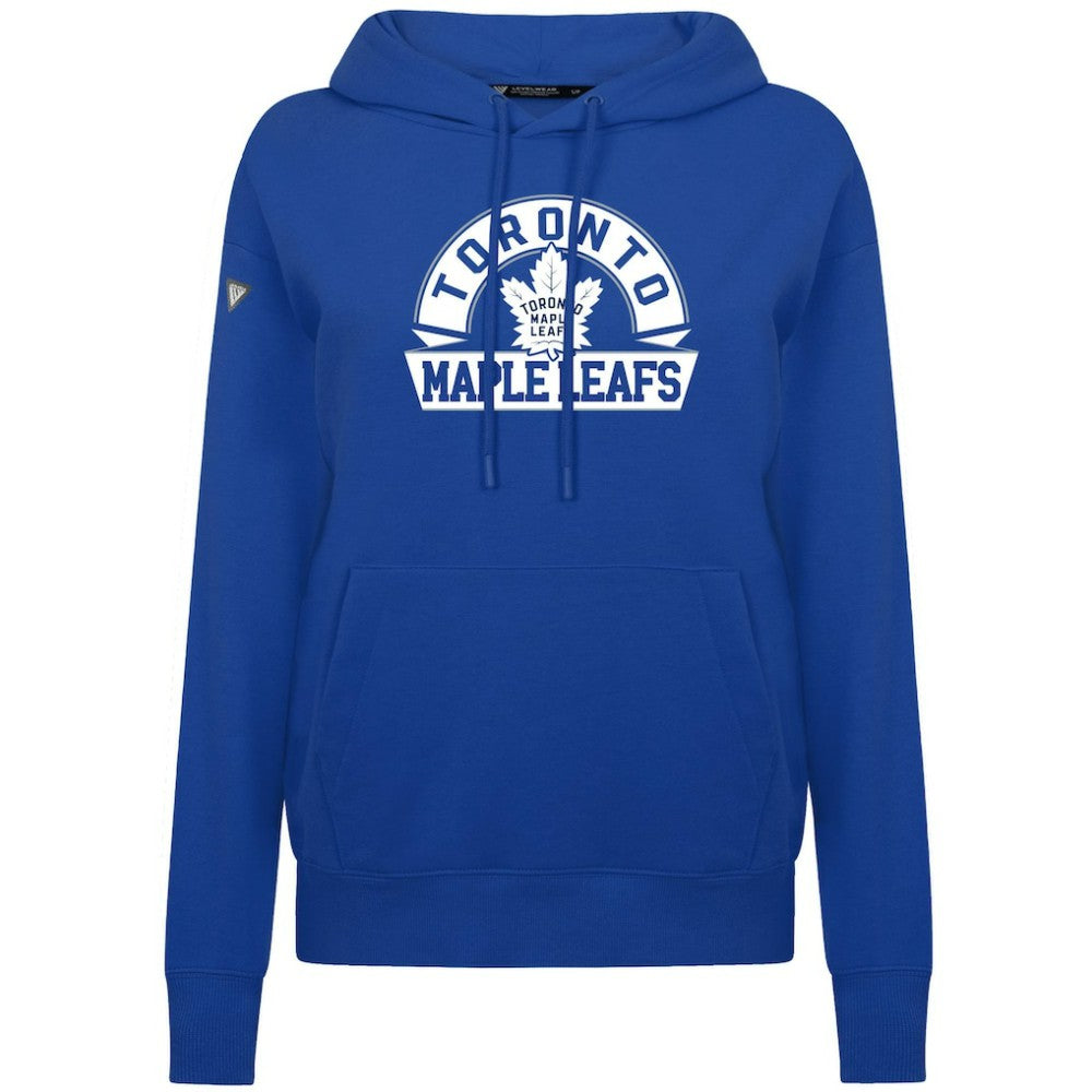 Toronto Maple Leafs Levelwear Women's Adorn Banner Arch Pullover Hoodie - Royal | US 203146209