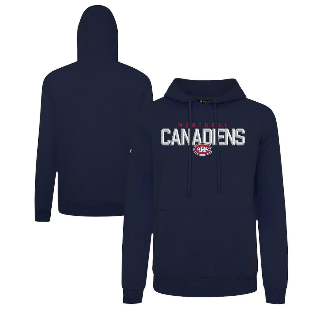Montreal Canadiens Levelwear Podium Carve Pullover Hoodie - Navy | US 203146368