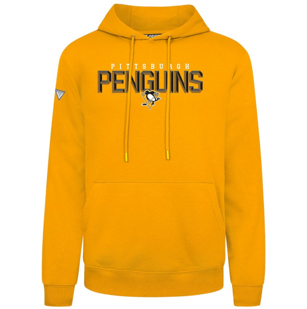 Pittsburgh Penguins Levelwear Podium Carve Pullover Hoodie - Gold | US 203146370