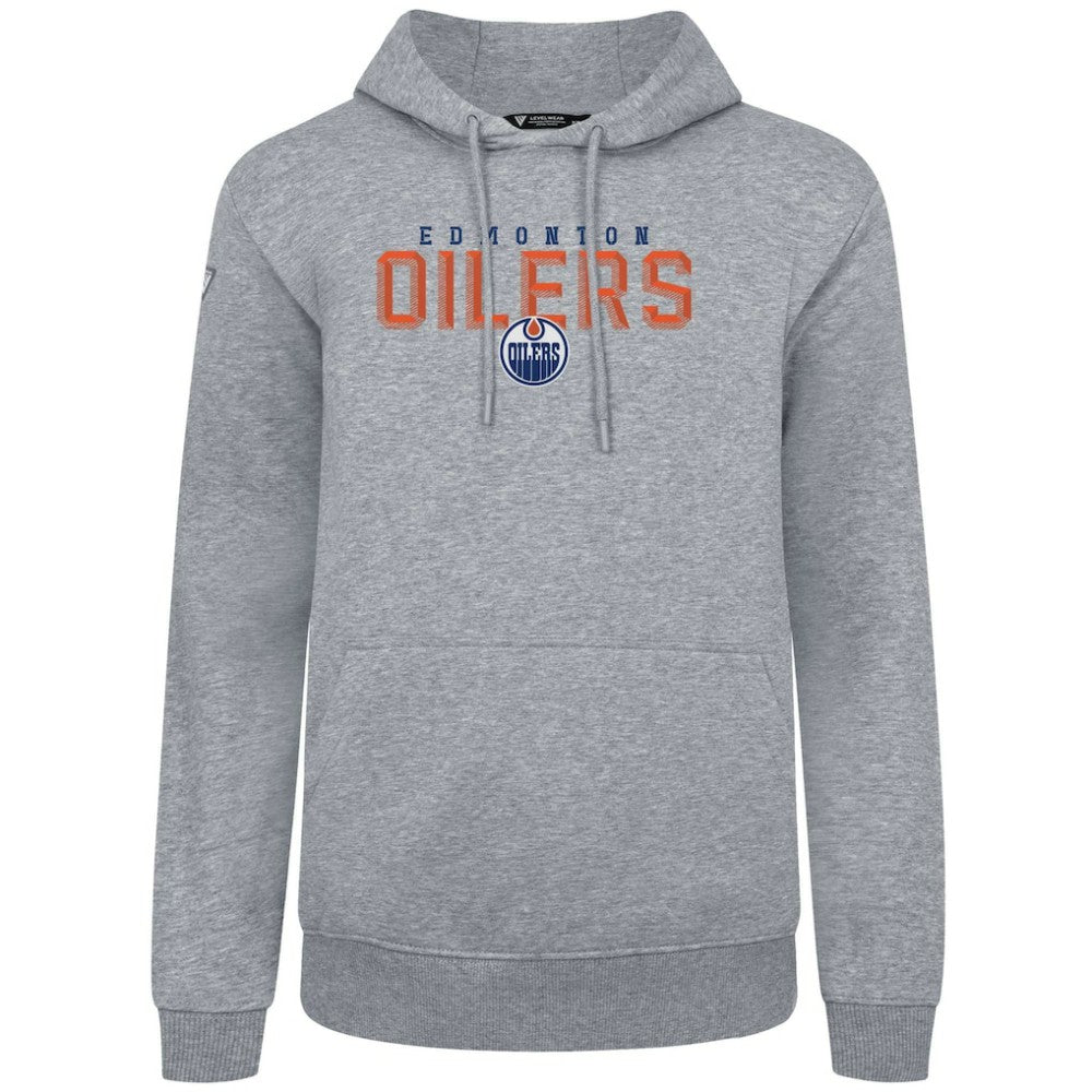 Edmonton Oilers Levelwear Podium Carve Pullover Hoodie - Gray | US 203146371