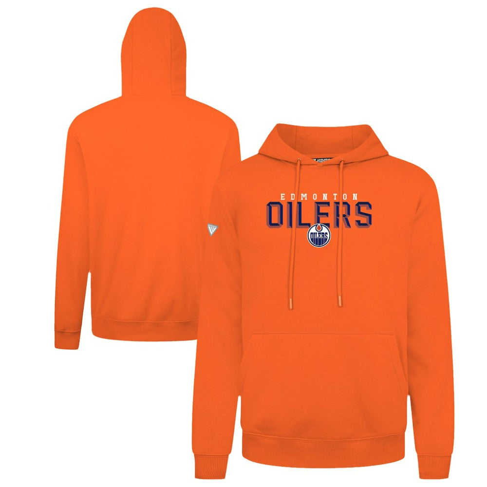 Edmonton Oilers Levelwear Podium Carve Pullover Hoodie - Orange | US 203146373