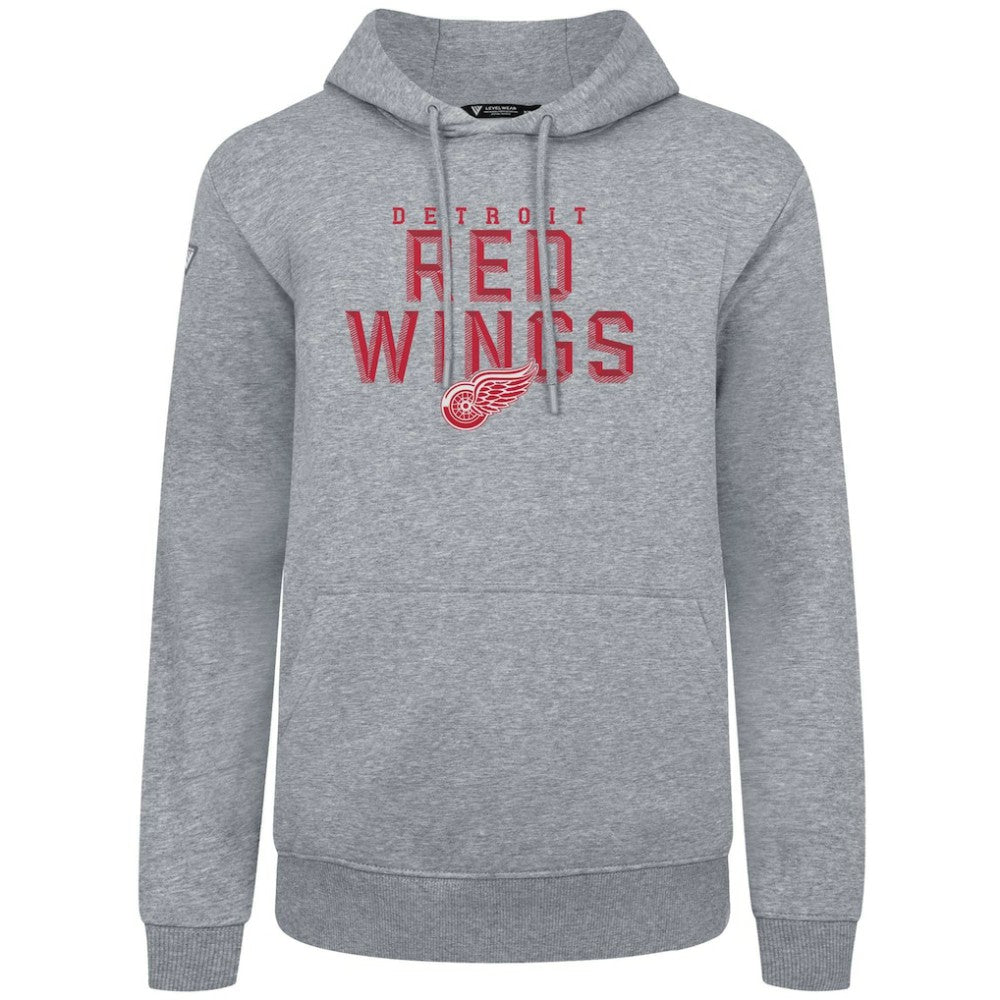 Detroit Red Wings Levelwear Podium Carve Pullover Hoodie - Gray | US 203146375