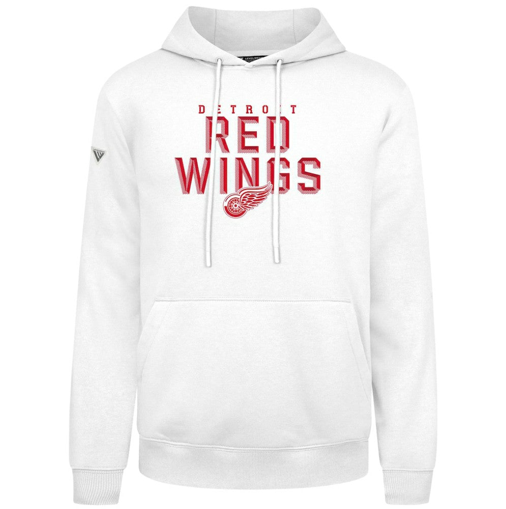 Detroit Red Wings Levelwear Podium Carve Pullover Hoodie - White | US 203146377