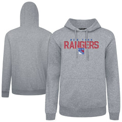 New York Rangers Levelwear Podium Carve Pullover Hoodie - Gray | US 203146381