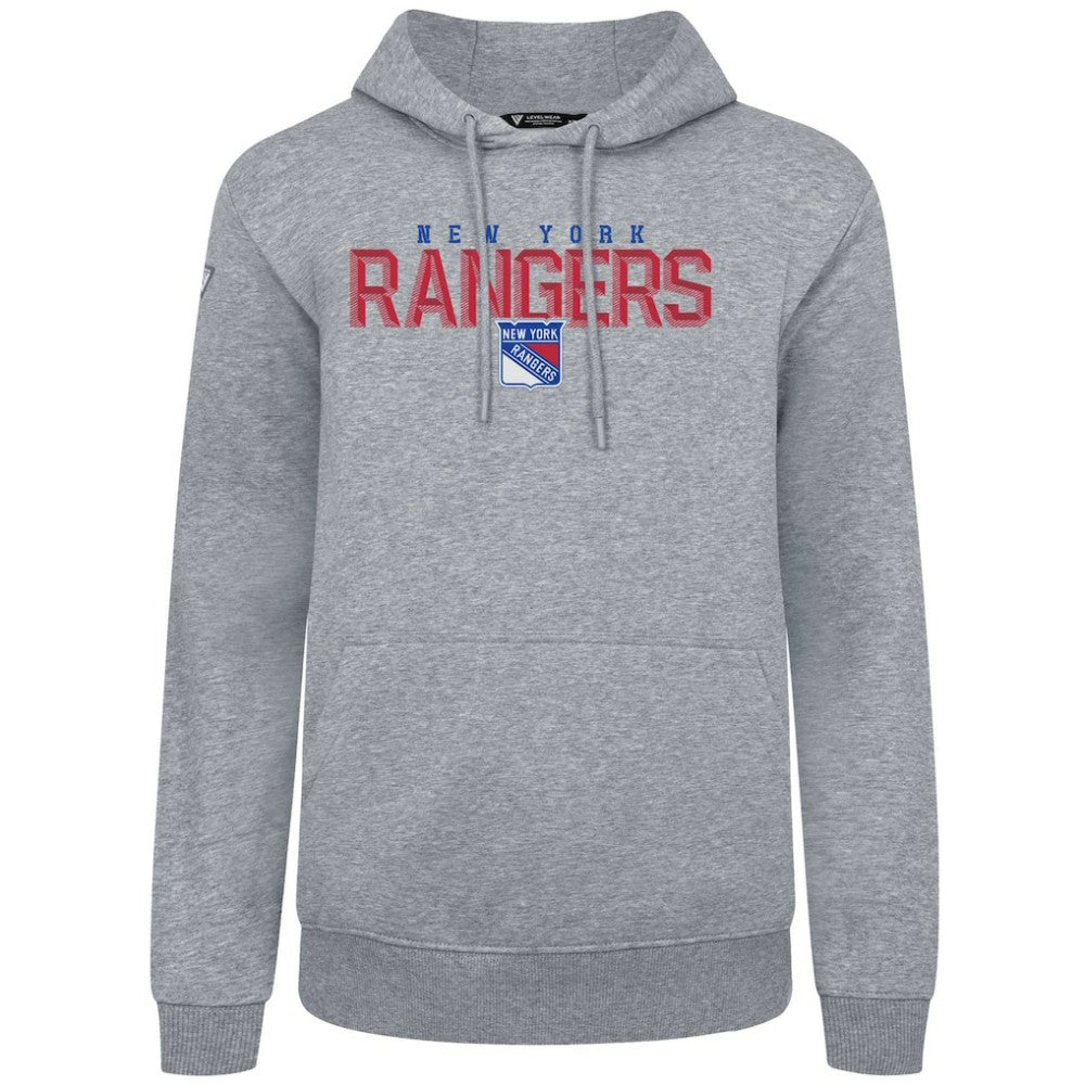 New York Rangers Levelwear Podium Carve Pullover Hoodie - Gray | US 203146381