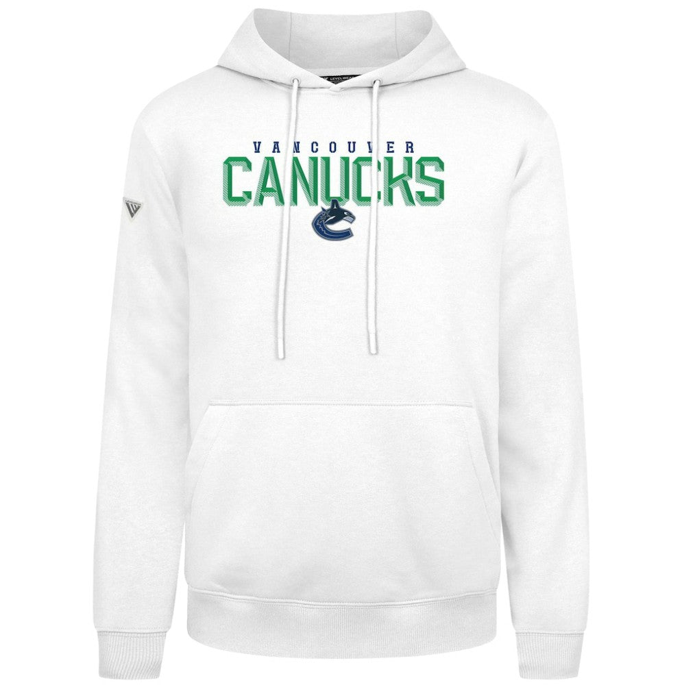 Vancouver Canucks Levelwear Podium Carve Pullover Hoodie - White | US 203146383