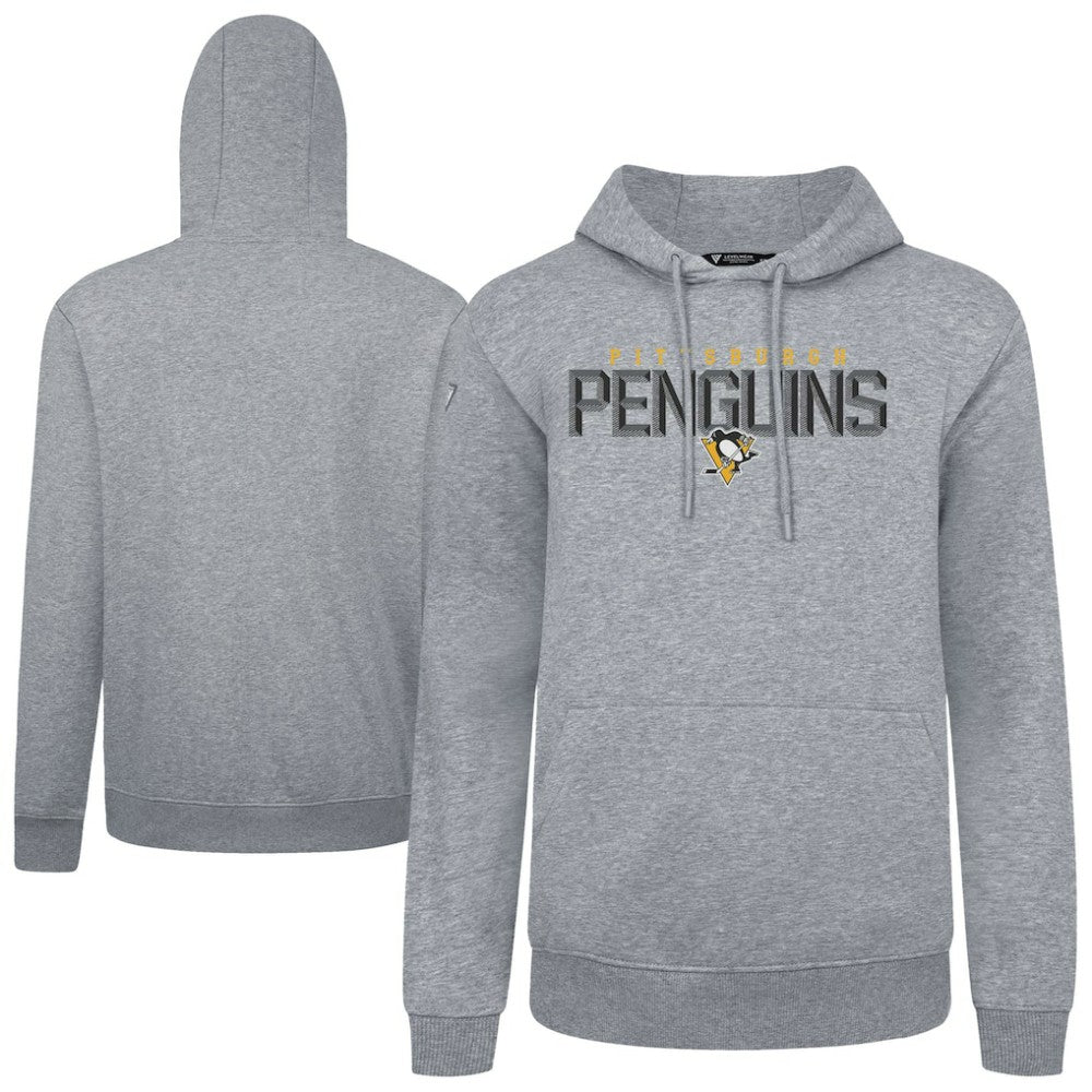 Pittsburgh Penguins Levelwear Podium Carve Pullover Hoodie - Gray | US 203146392