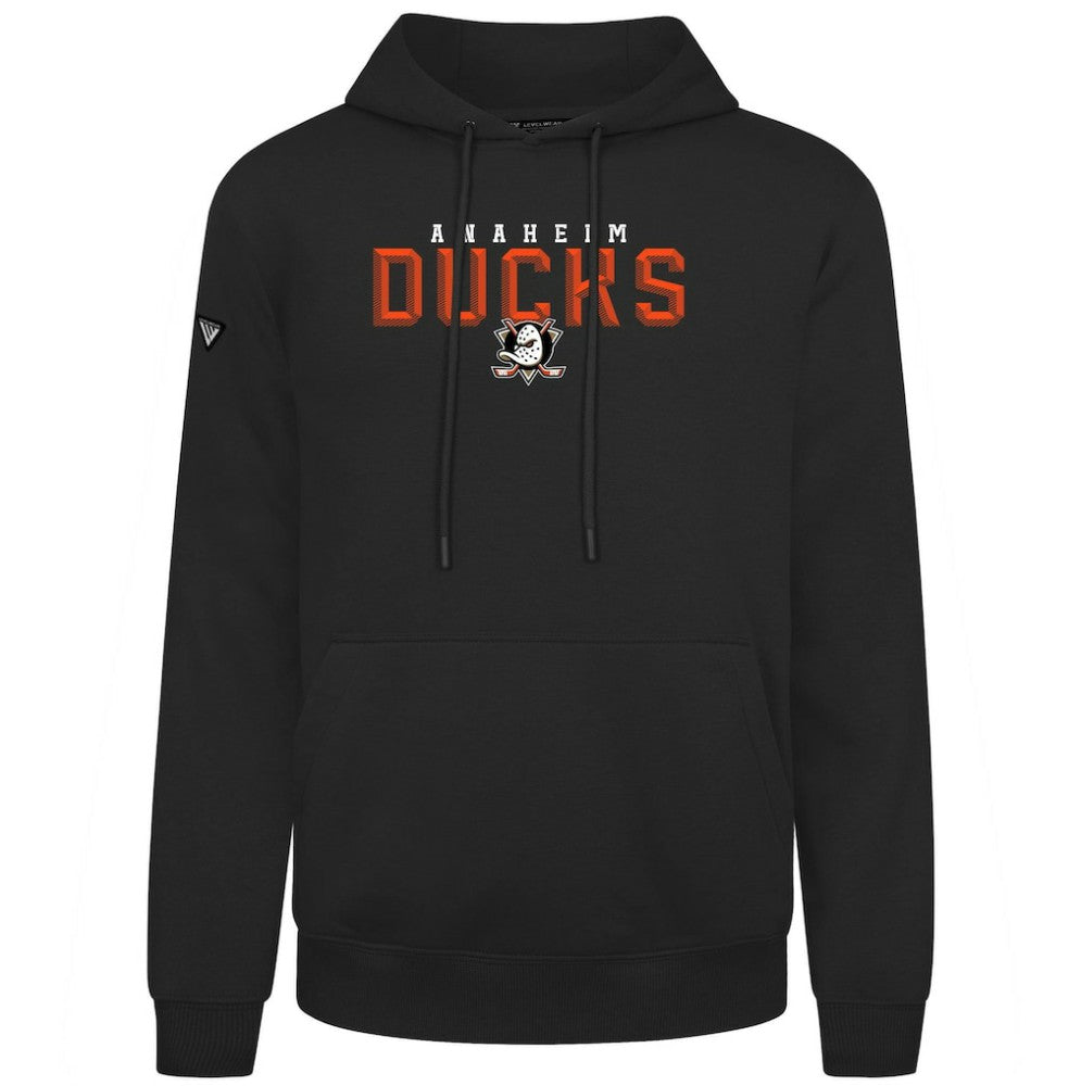 Anaheim Ducks Levelwear Podium Carve Pullover Hoodie - Black | US 203146395