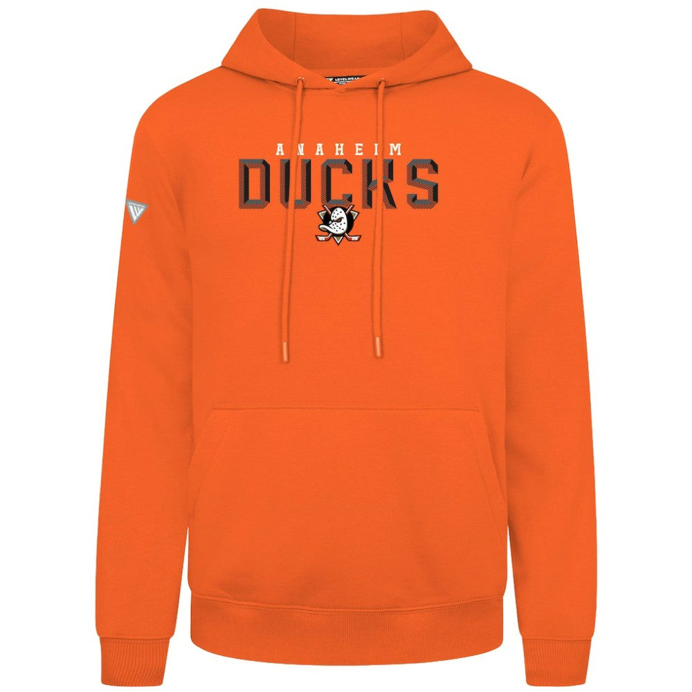 Anaheim Ducks Levelwear Podium Carve Pullover Hoodie - Orange | US 203146397