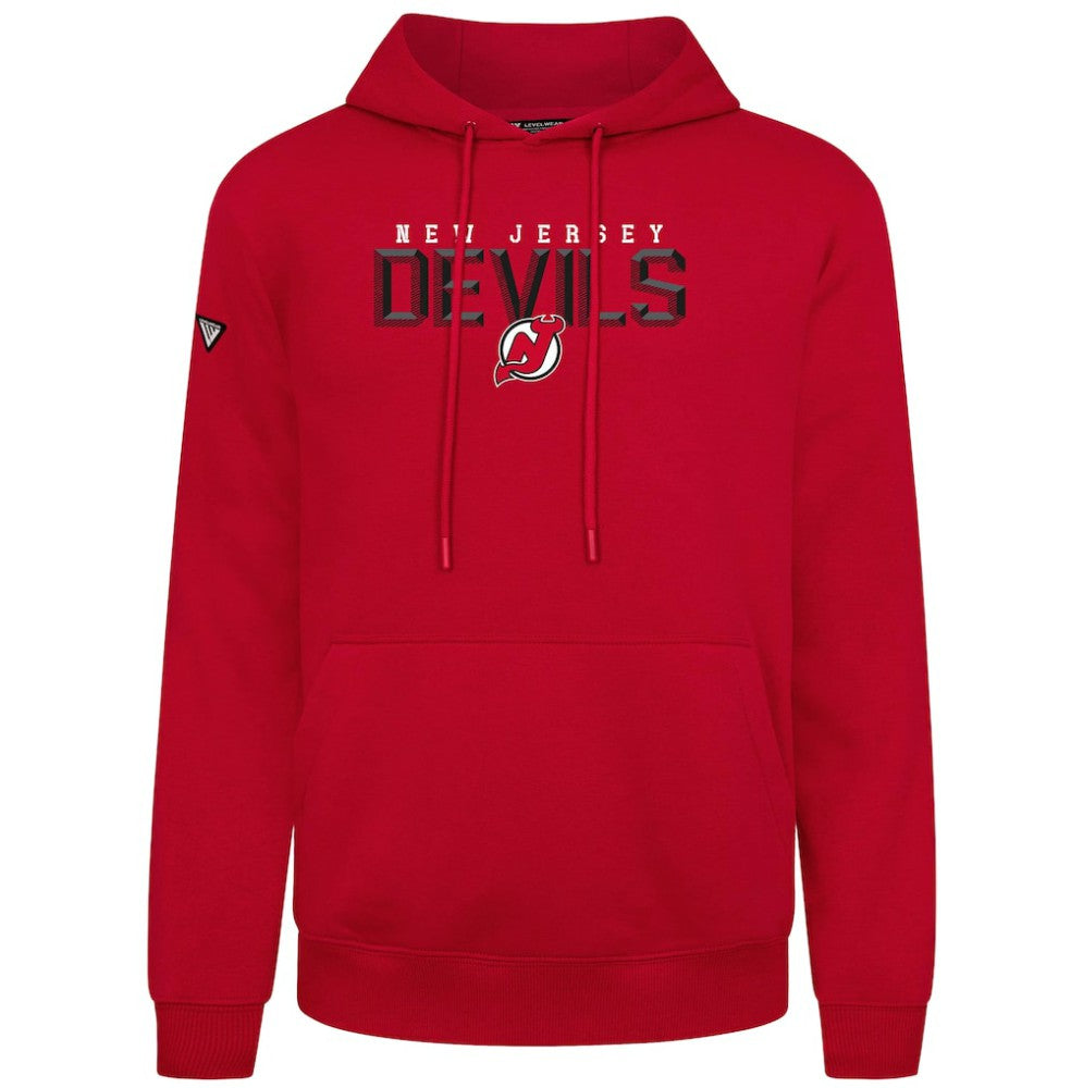 New Jersey Devils Levelwear Podium Carve Pullover Hoodie - Red | US 203146399