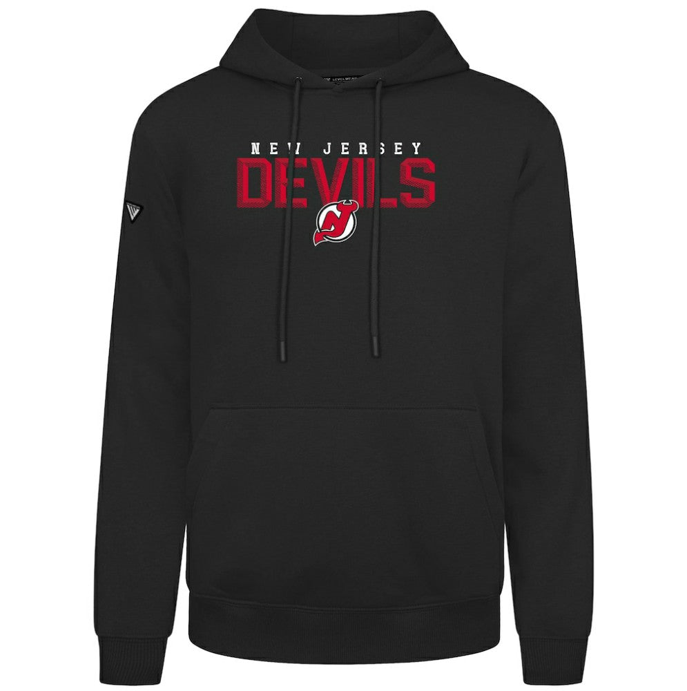 New Jersey Devils Levelwear Podium Carve Pullover Hoodie - Black | US 203146401