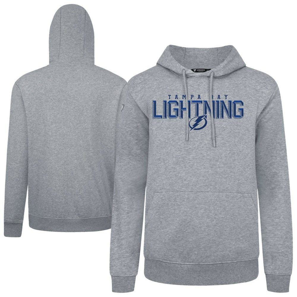Tampa Bay Lightning Levelwear Podium Carve Pullover Hoodie - Gray | US 203146403
