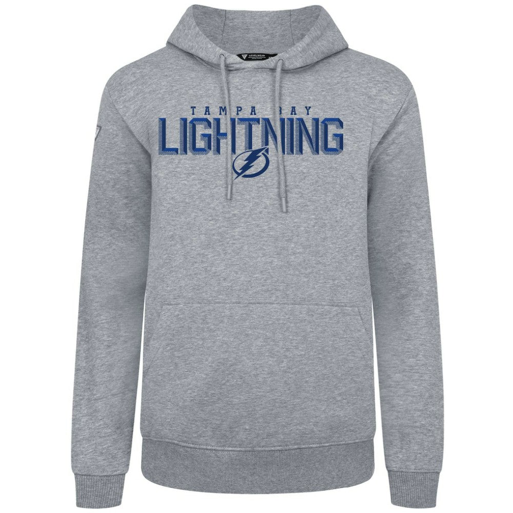 Tampa Bay Lightning Levelwear Podium Carve Pullover Hoodie - Gray | US 203146403