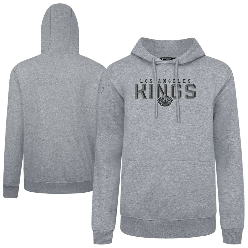 Los Angeles Kings Levelwear Podium Carve Pullover Hoodie - Gray | US 203146405