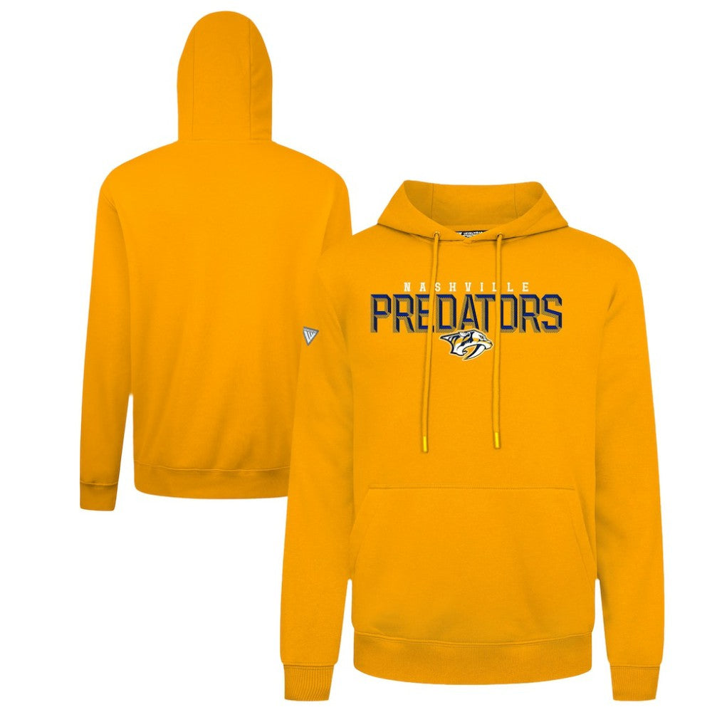 Nashville Predators Levelwear Podium Carve Pullover Hoodie - Gold | US 203146407
