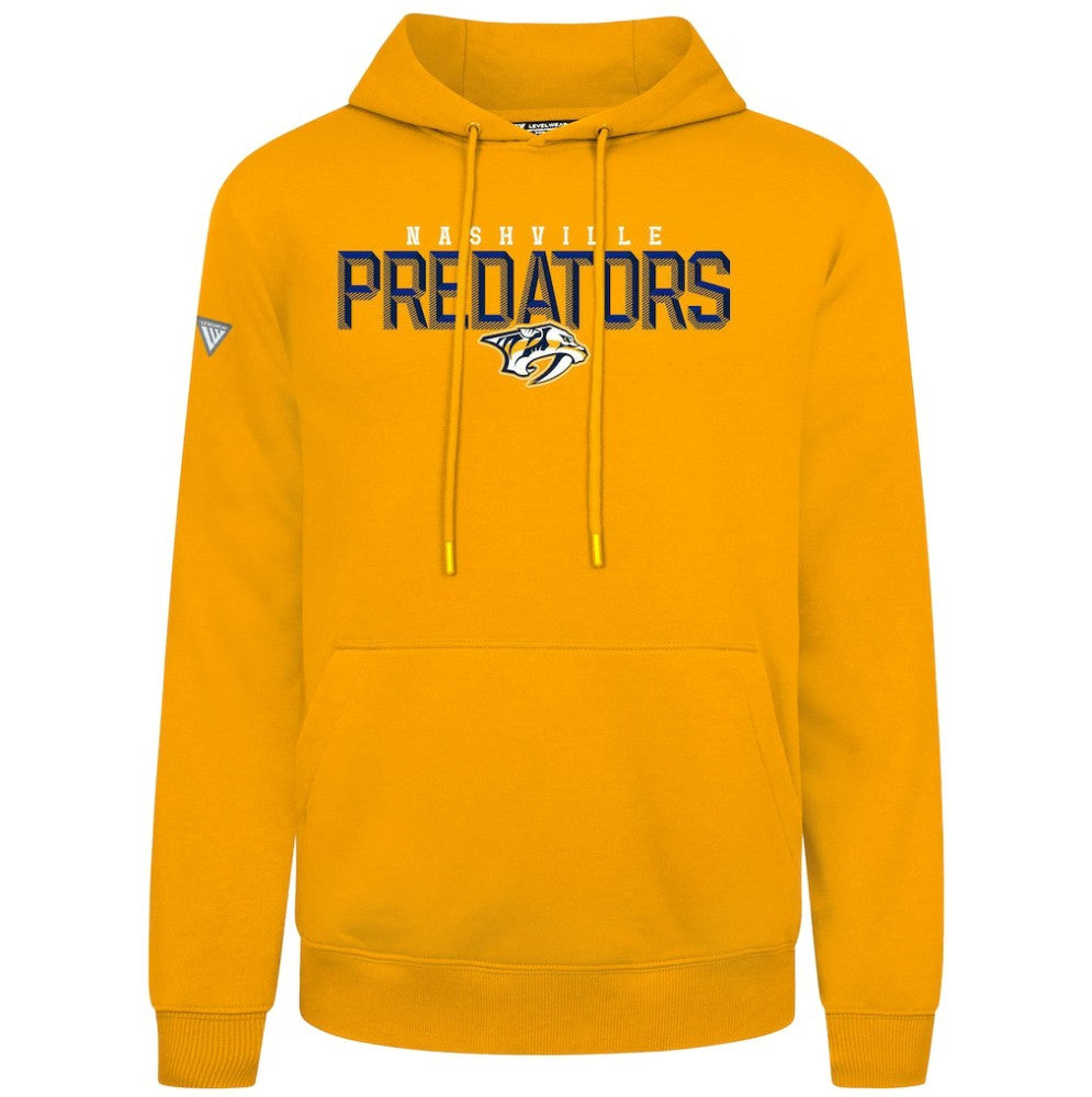 Nashville Predators Levelwear Podium Carve Pullover Hoodie - Gold | US 203146407
