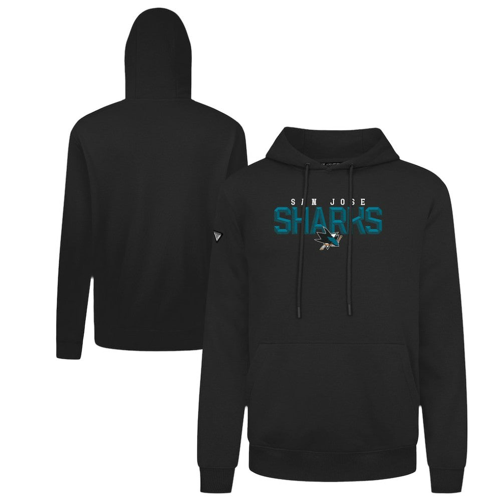 San Jose Sharks Levelwear Podium Carve Pullover Hoodie - Black | US 203146409