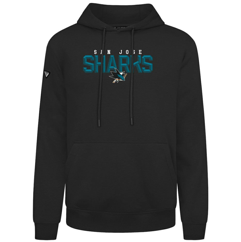 San Jose Sharks Levelwear Podium Carve Pullover Hoodie - Black | US 203146409
